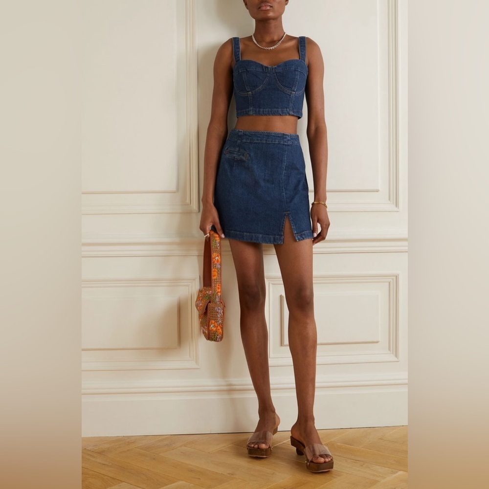 Reformation Freda high waist denim miniskirt size 28